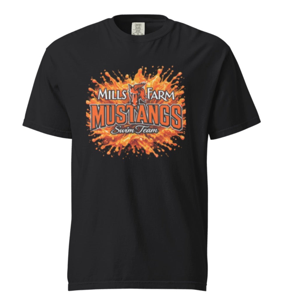 Mustangs Orange Liquid Splash Tee Shirt