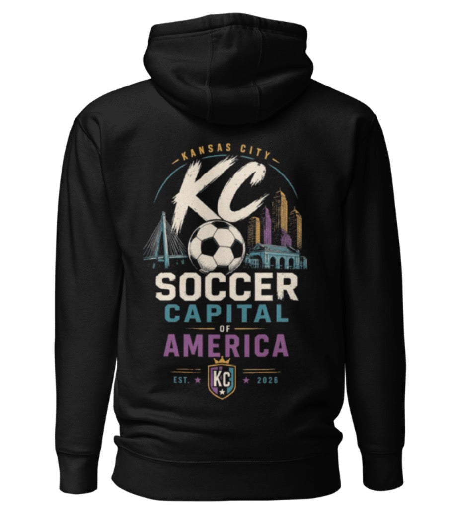 Soccer Capital of America Back Graphic Hoodie