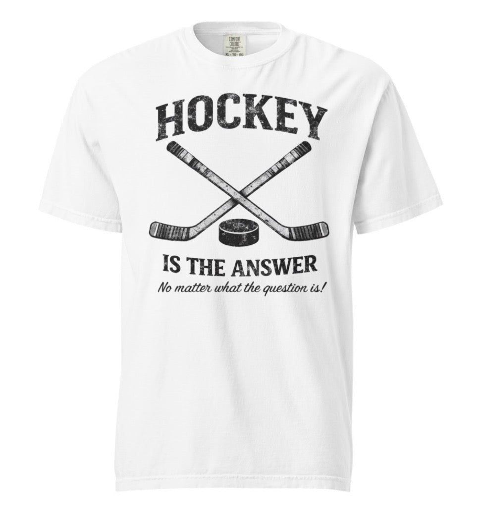 Hockey Is The Answer Vintage Tee Shirt