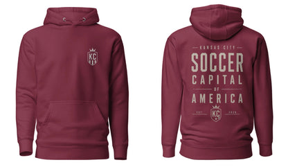 Soccer Capital Monochrome Back Graphic Hoodie
