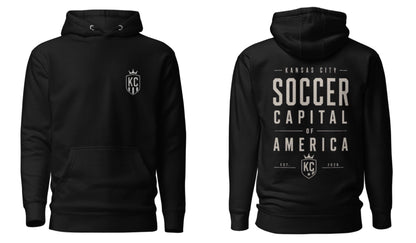 Soccer Capital Monochrome Back Graphic Hoodie
