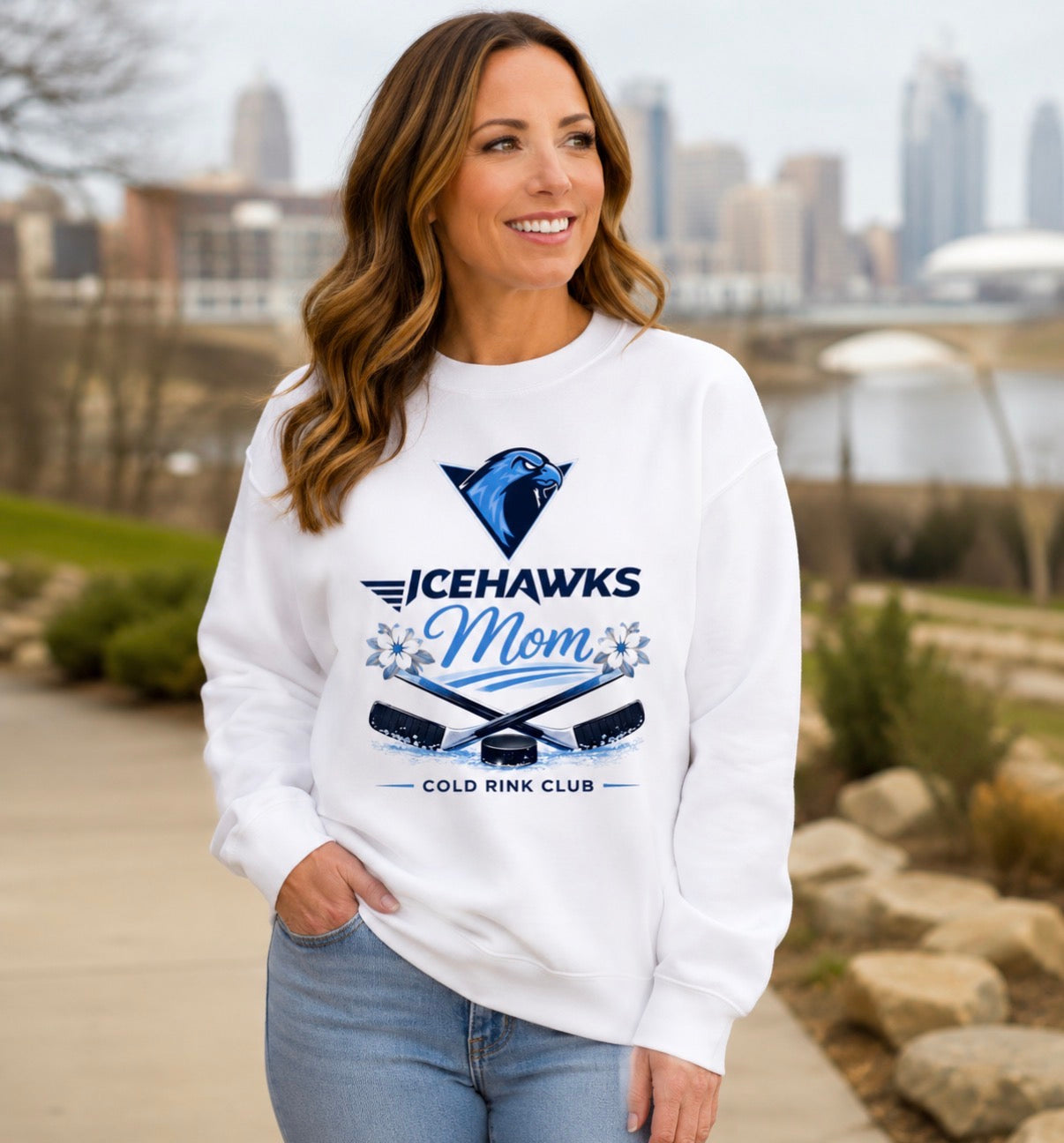 Cold Rink Club Icehawks Mom Sweatshirt