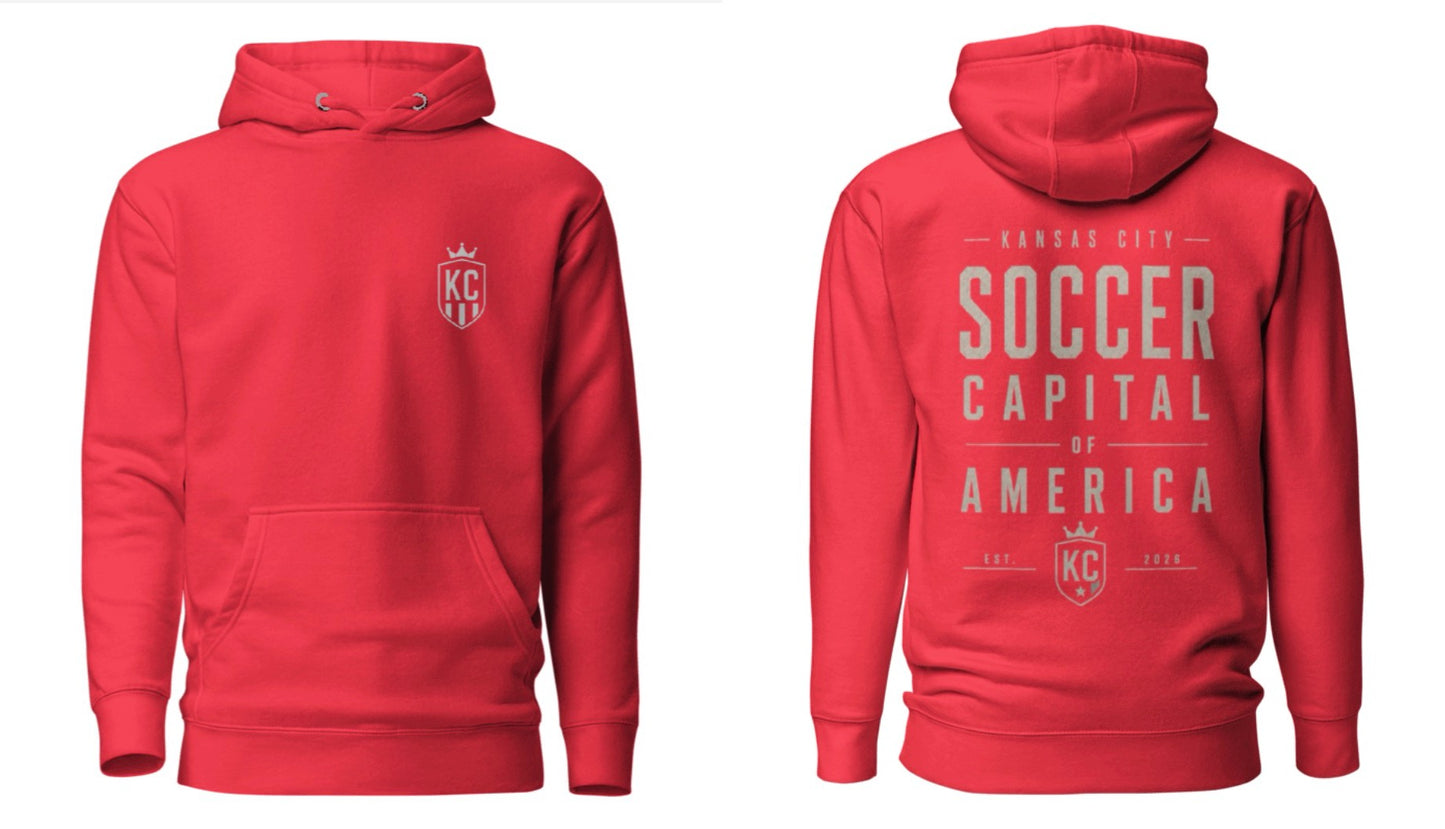 Soccer Capital Monochrome Back Graphic Hoodie
