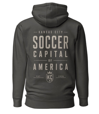 Soccer Capital Monochrome Back Graphic Hoodie