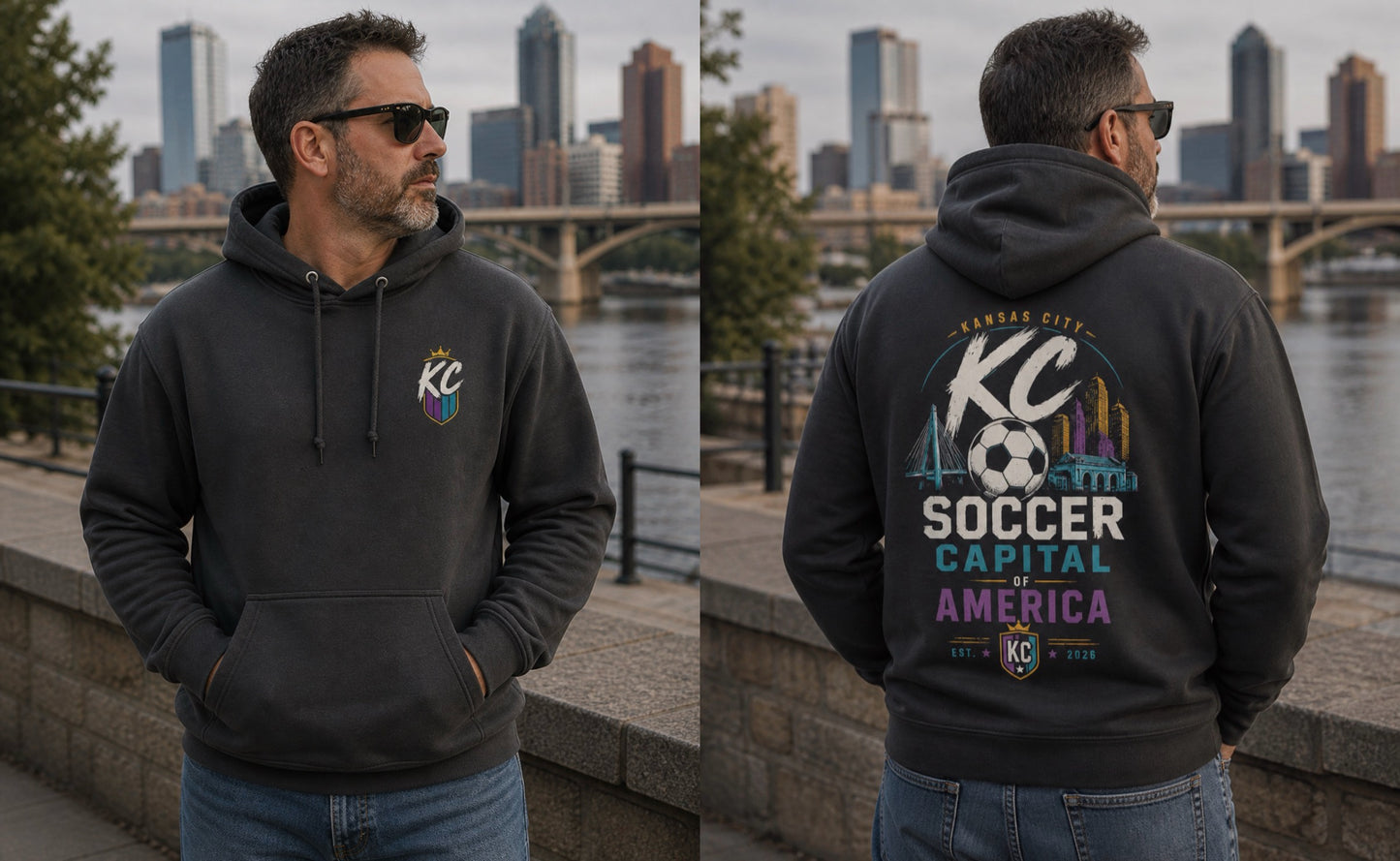 Soccer Capital of America Back Graphic Hoodie