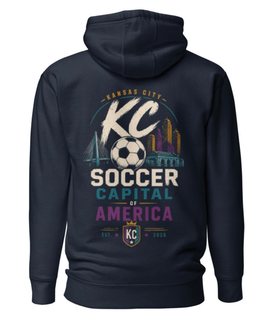 Soccer Capital of America Back Graphic Hoodie