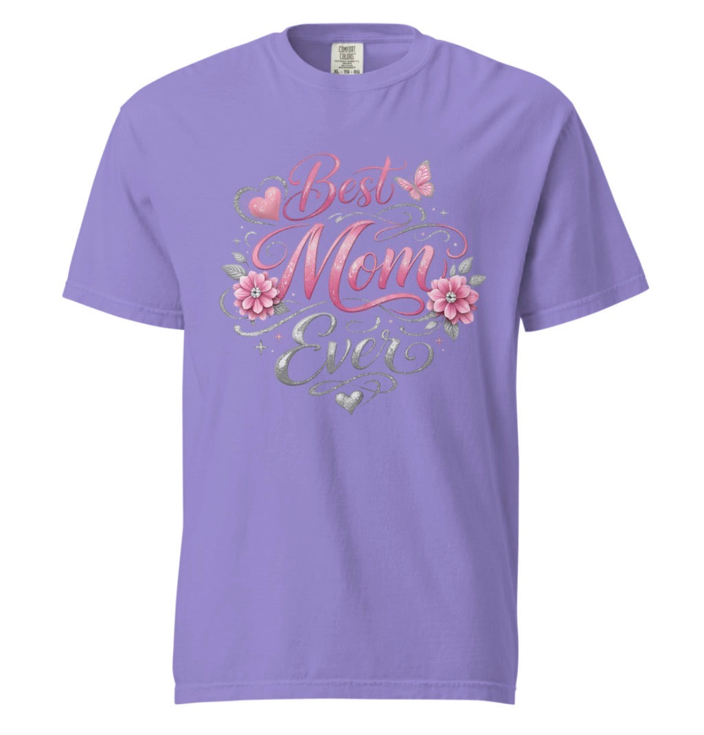 Best Mom Ever Floral Tee Shirt