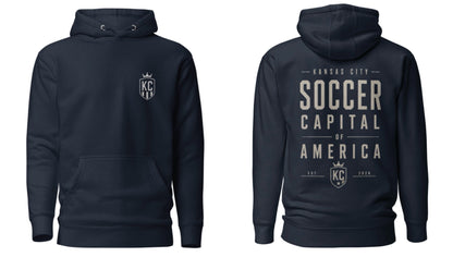 Soccer Capital Monochrome Back Graphic Hoodie