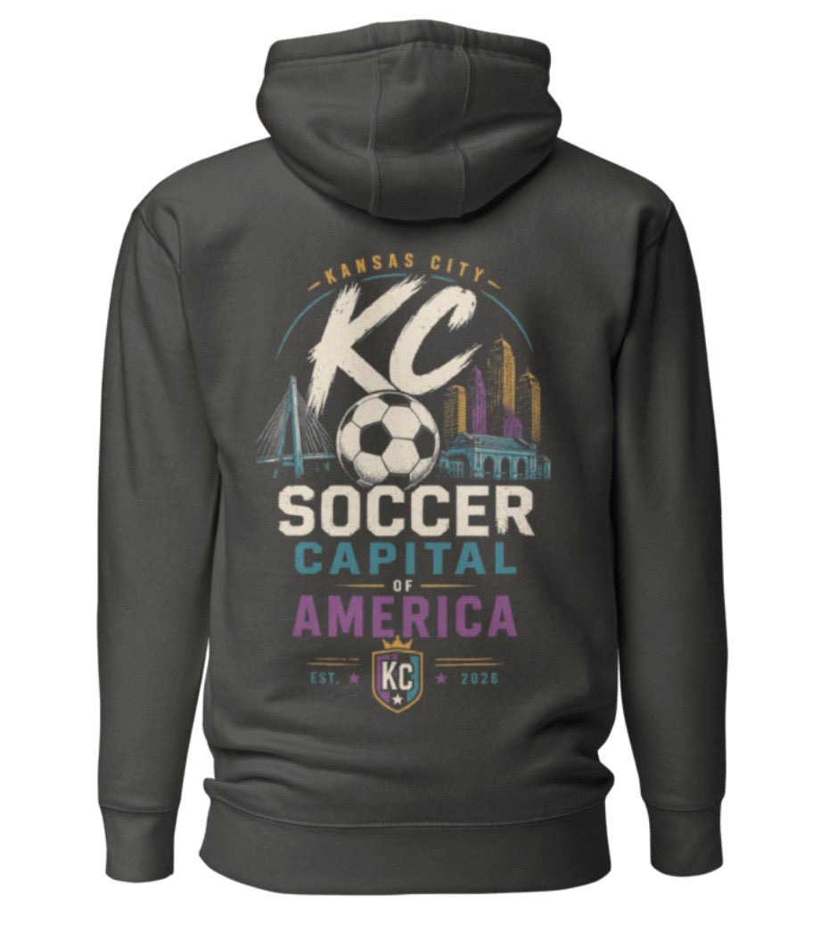 Soccer Capital of America Back Graphic Hoodie