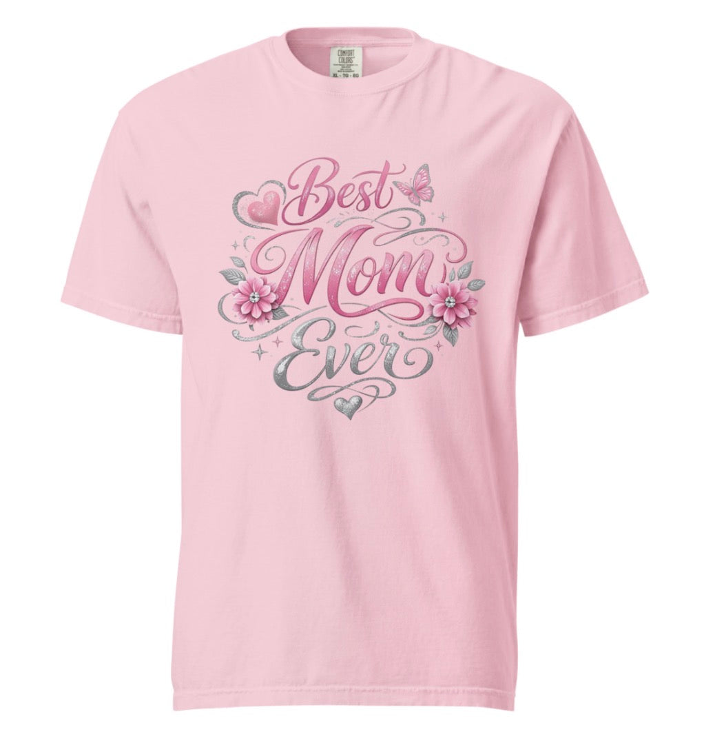 Best Mom Ever Floral Tee Shirt