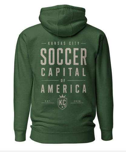 Soccer Capital Monochrome Back Graphic Hoodie