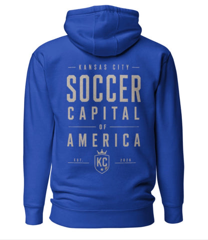 Soccer Capital Monochrome Back Graphic Hoodie