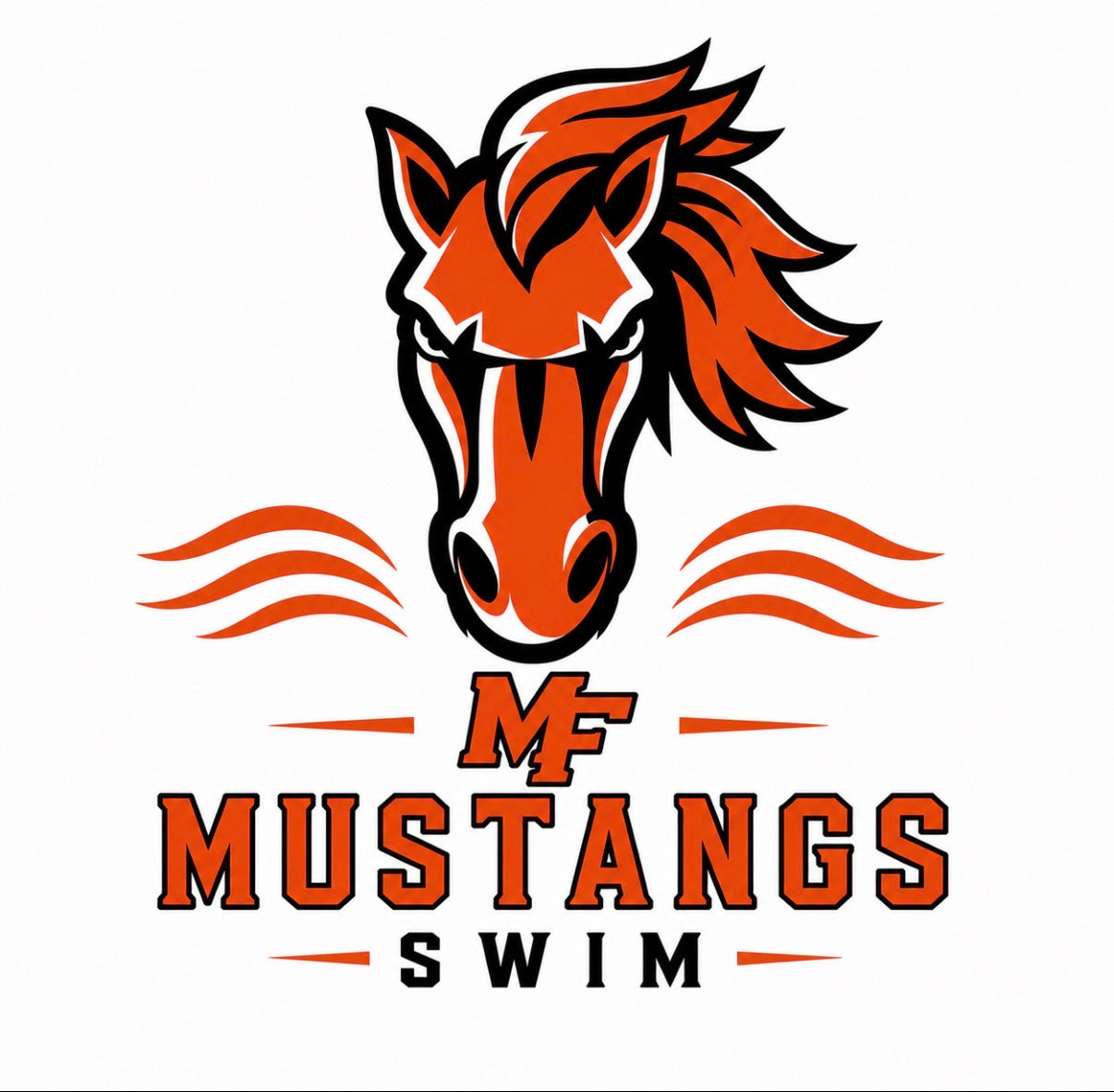 Mustangs Swim Customizable Logo Polo