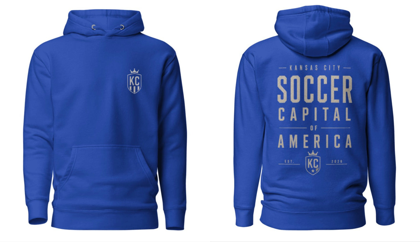Soccer Capital Monochrome Back Graphic Hoodie