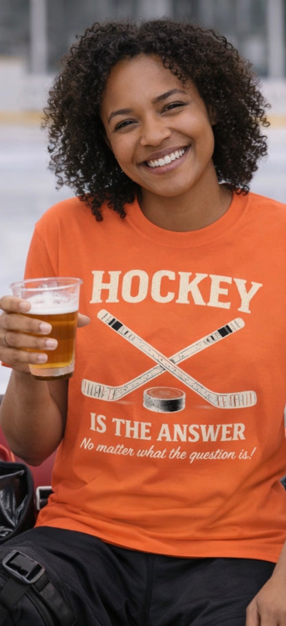Hockey Is The Answer Vintage Tee Shirt