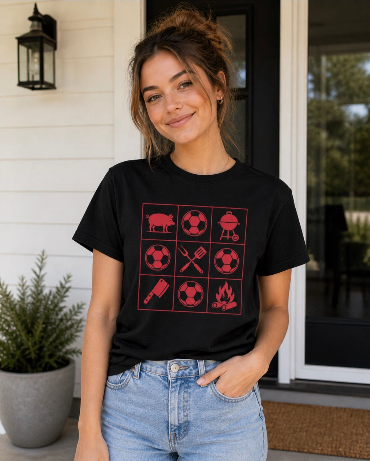 KC Soccer BBQ Grid Tee Shirt