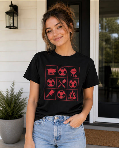 KC Soccer BBQ Grid Tee Shirt