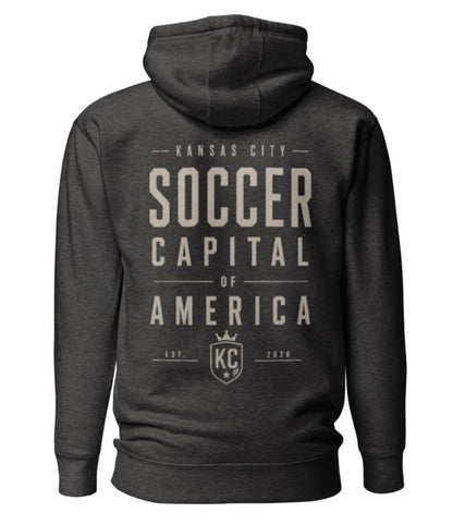Soccer Capital Monochrome Back Graphic Hoodie
