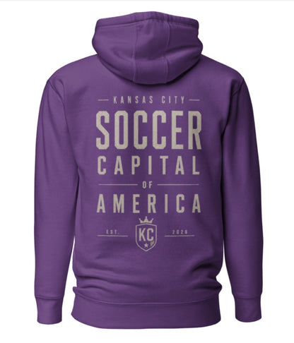 Soccer Capital Monochrome Back Graphic Hoodie