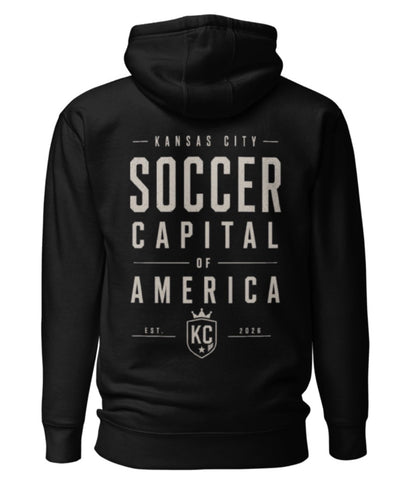 Soccer Capital Monochrome Back Graphic Hoodie