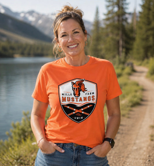 Mustangs Swim Rope Crest Tee Shirt