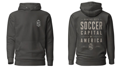 Soccer Capital Monochrome Back Graphic Hoodie