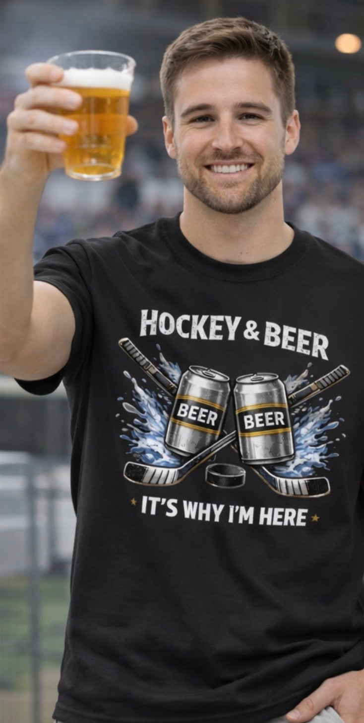 Hockey & Beer Tee Shirt