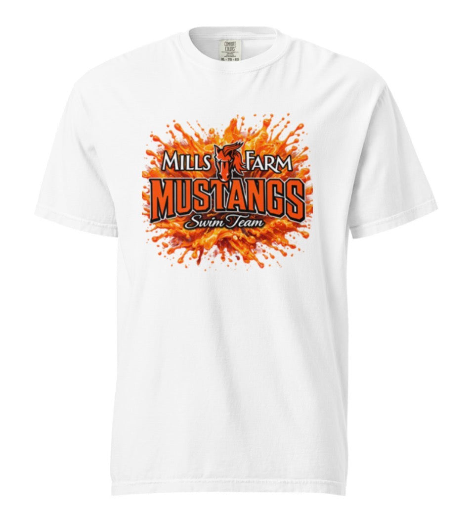 Mustangs Orange Liquid Splash Tee Shirt