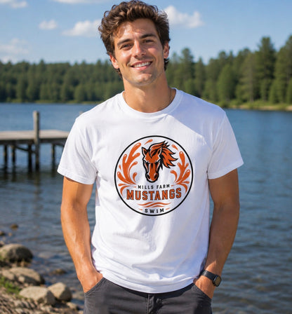Mustangs Orange Liquid Tee Shirt