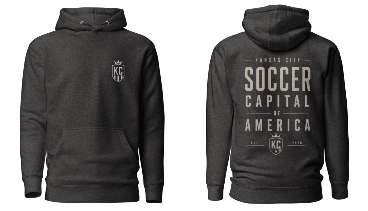 Soccer Capital Monochrome Back Graphic Hoodie