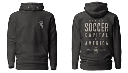 Soccer Capital Monochrome Back Graphic Hoodie