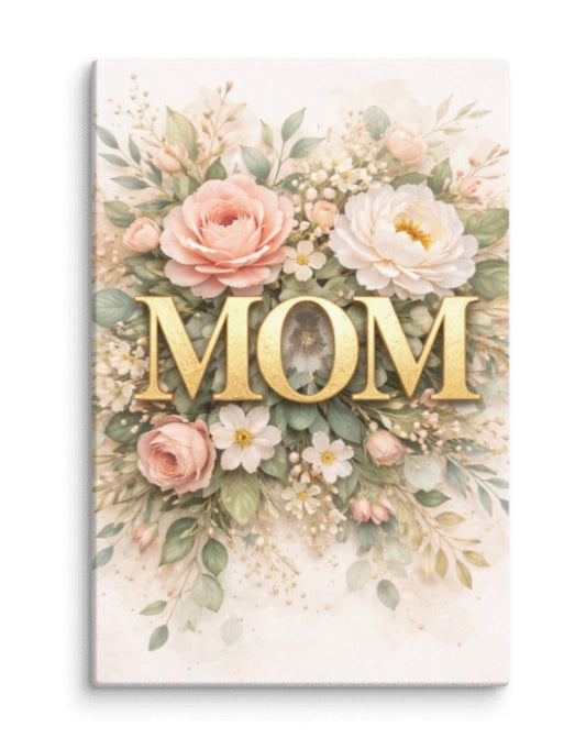 Mom Floral Canvas