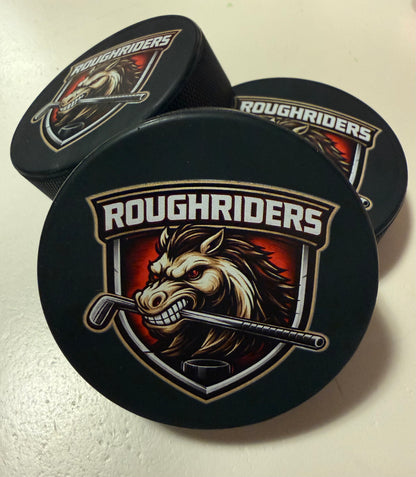Roughriders Logo Puck