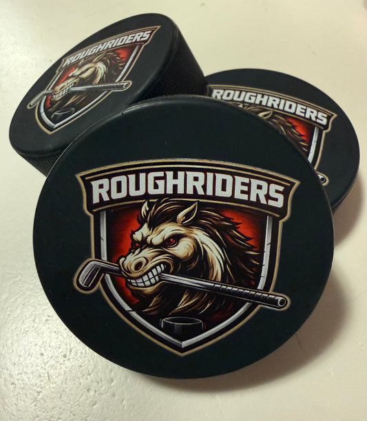 Roughriders Logo Puck