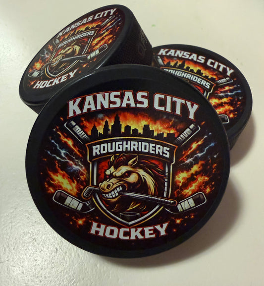 Roughriders Design Puck