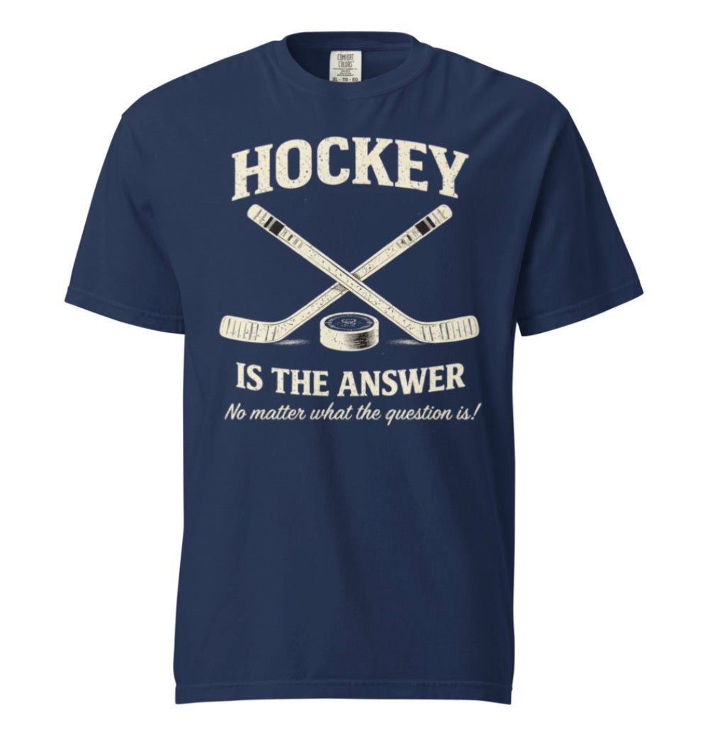 Hockey Is The Answer Vintage Tee Shirt