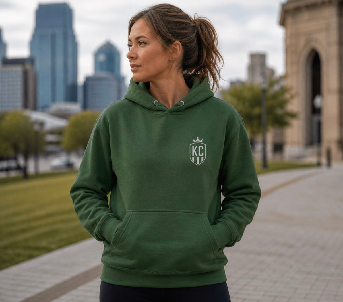 Soccer Capital Monochrome Back Graphic Hoodie