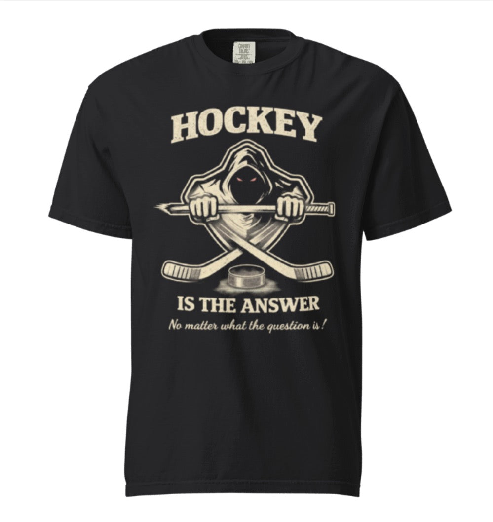 Cross Checkers Vintage Hockey Is The Answer Tee Shirt