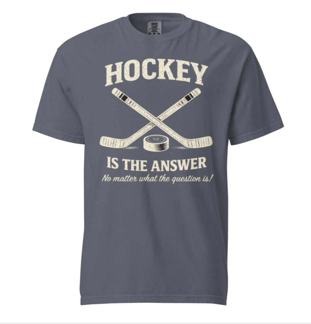 Hockey Is The Answer Vintage Tee Shirt