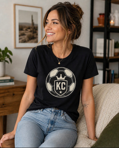 KC Soccer Ball Ghost Logo Tee Shirt