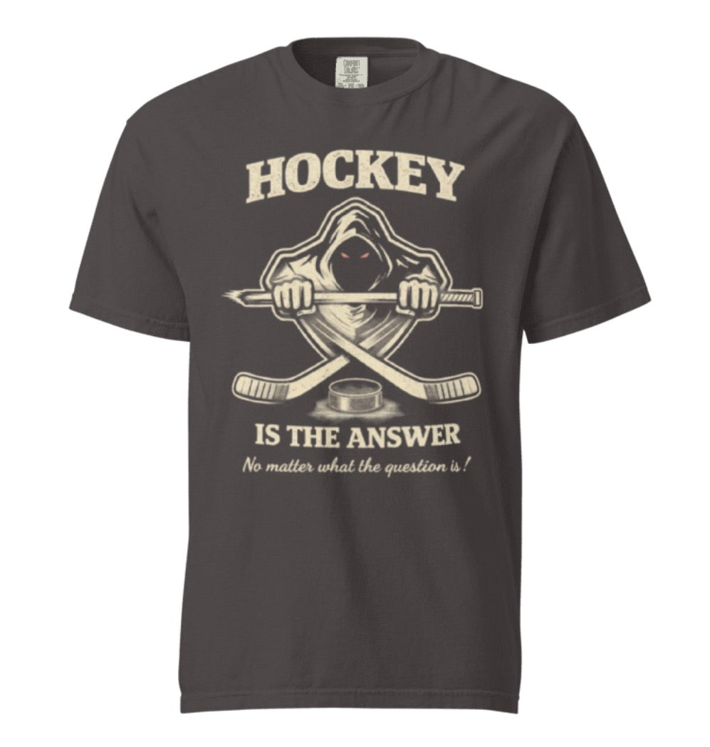 Cross Checkers Vintage Hockey Is The Answer Tee Shirt