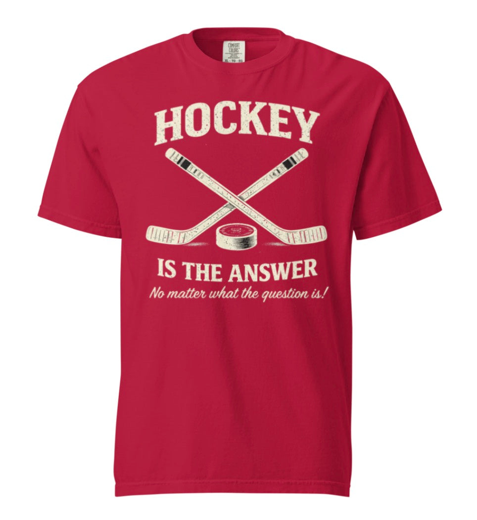 Hockey Is The Answer Vintage Tee Shirt