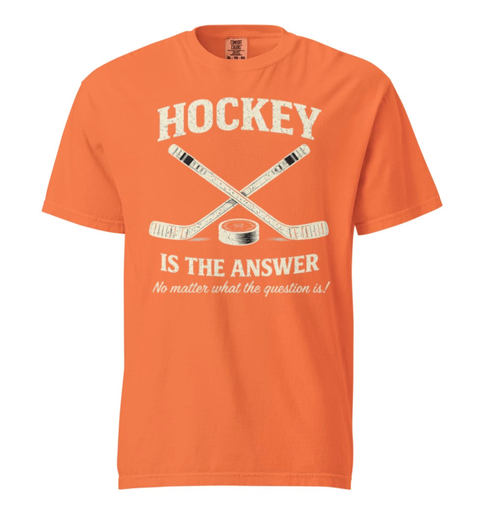 Hockey Is The Answer Vintage Tee Shirt