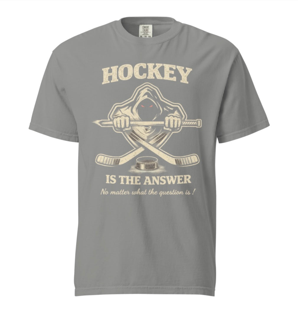 Cross Checkers Vintage Hockey Is The Answer Tee Shirt