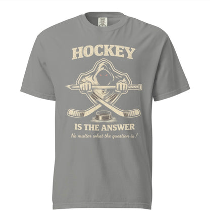 Cross Checkers Vintage Hockey Is The Answer Tee Shirt