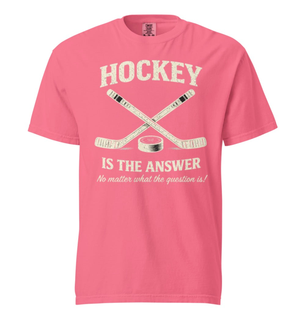 Hockey Is The Answer Vintage Tee Shirt