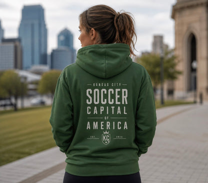 Soccer Capital Monochrome Back Graphic Hoodie