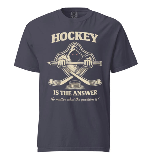 Cross Checkers Vintage Hockey Is The Answer Tee Shirt